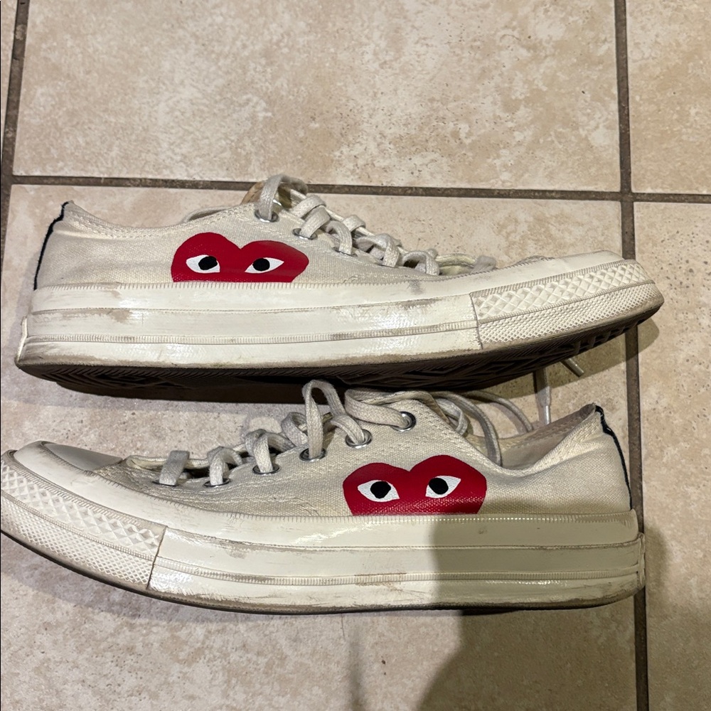 Play/Converse Cream Sneakers
